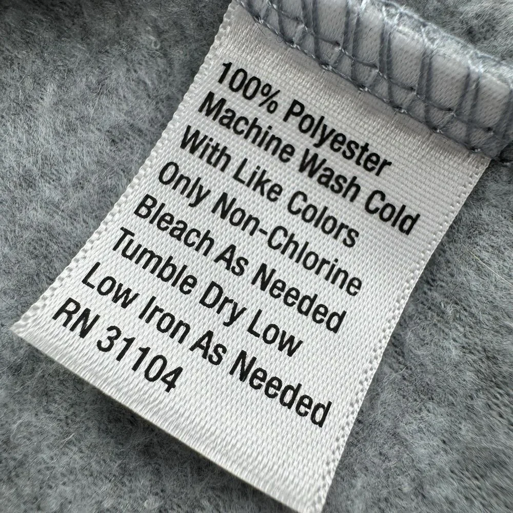 Saddlebred Men’s Gray Fleece Zip Vest L Classic Normcore Preppy Casual